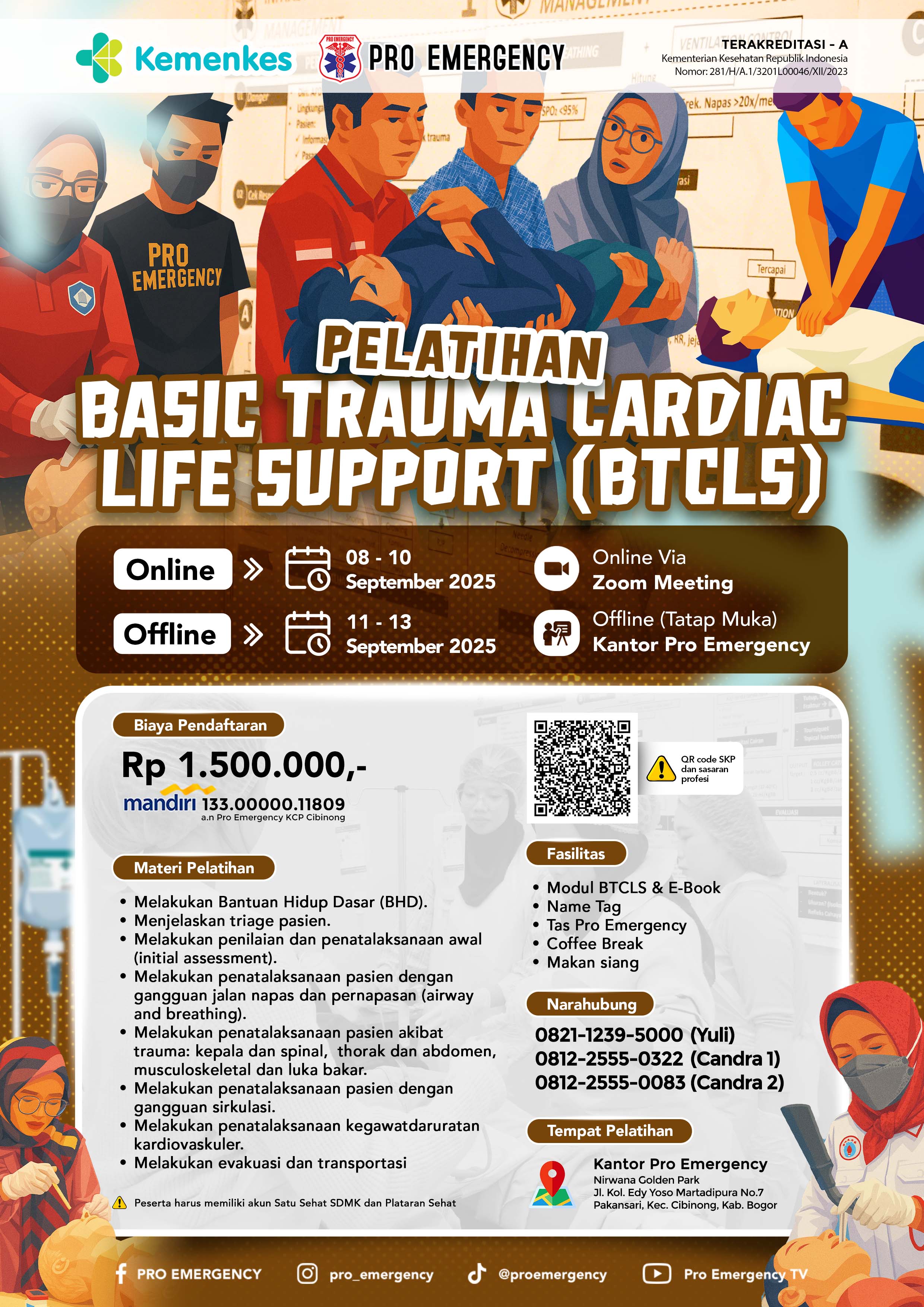 BTCLS PRO EMERGENCY 8-13 SEPTEMBER  2025