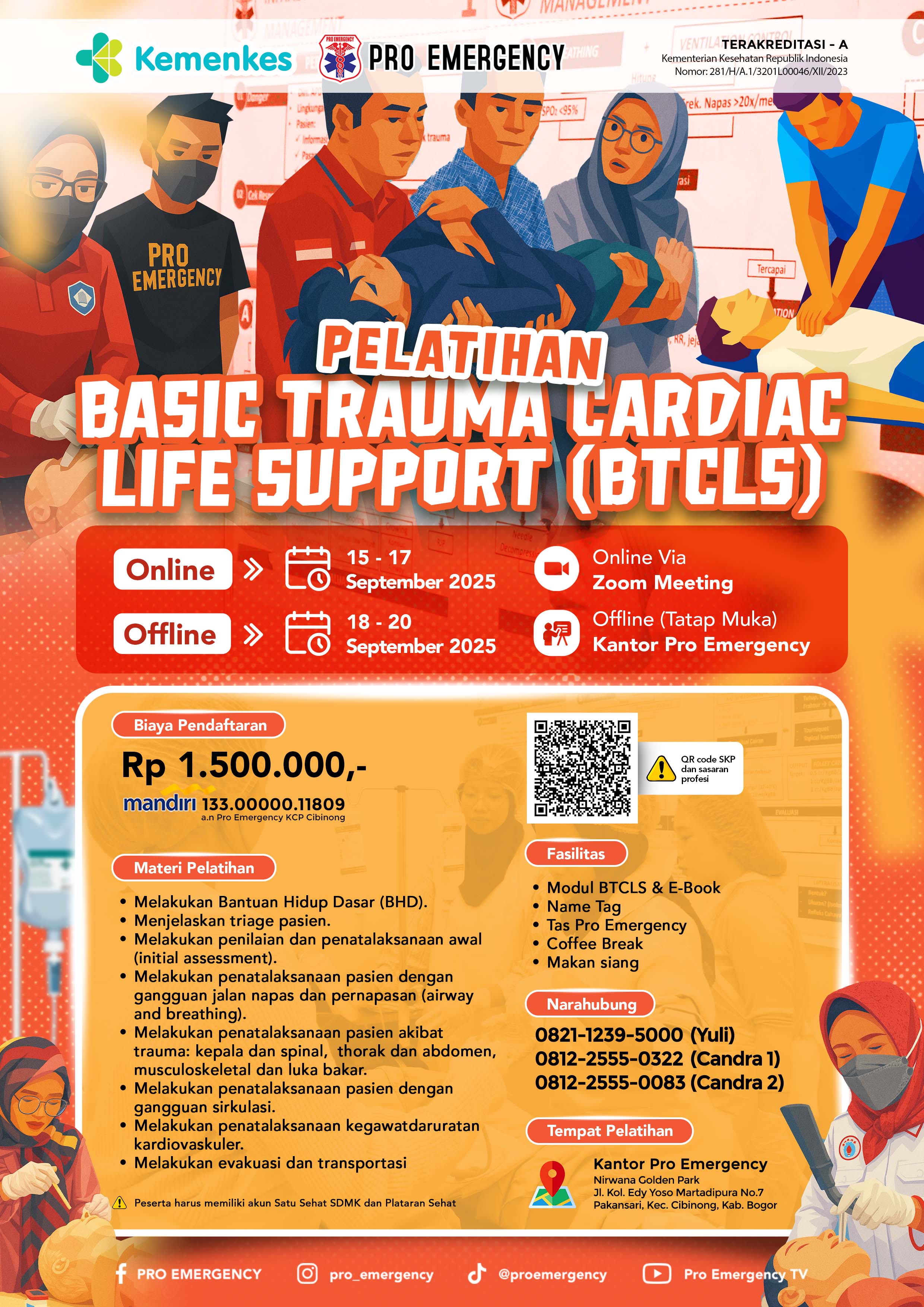 BTCLS PRO EMERGENCY 15-20 SEPTEMBER 2025
