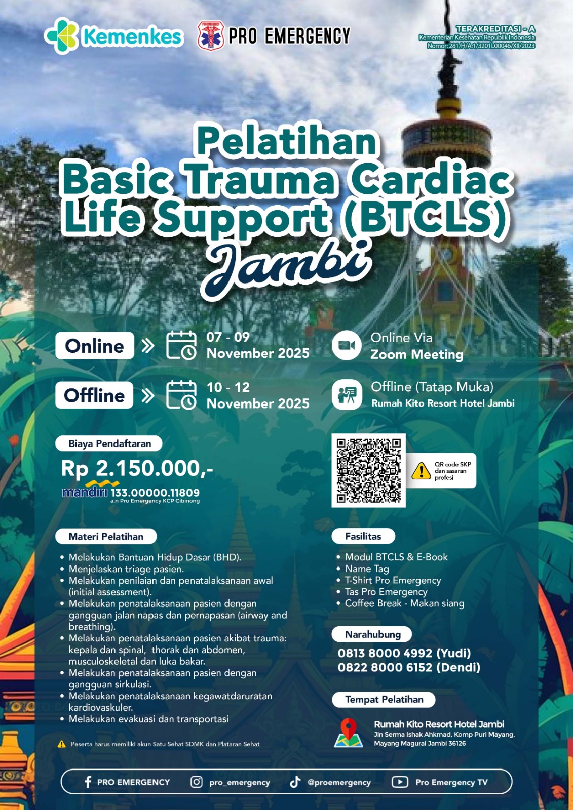 Pelatihan BTCLS BTCLS JAMBI 7-12 NOVEMBER 2025