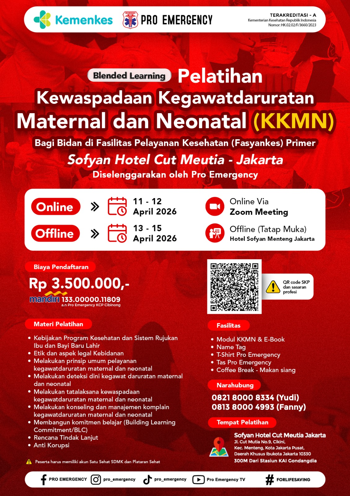 Pelatihan Kewaspadaan Kegawatdaruratan Maternal dan Neonatal (KKMN) 11 – 15 April 2026