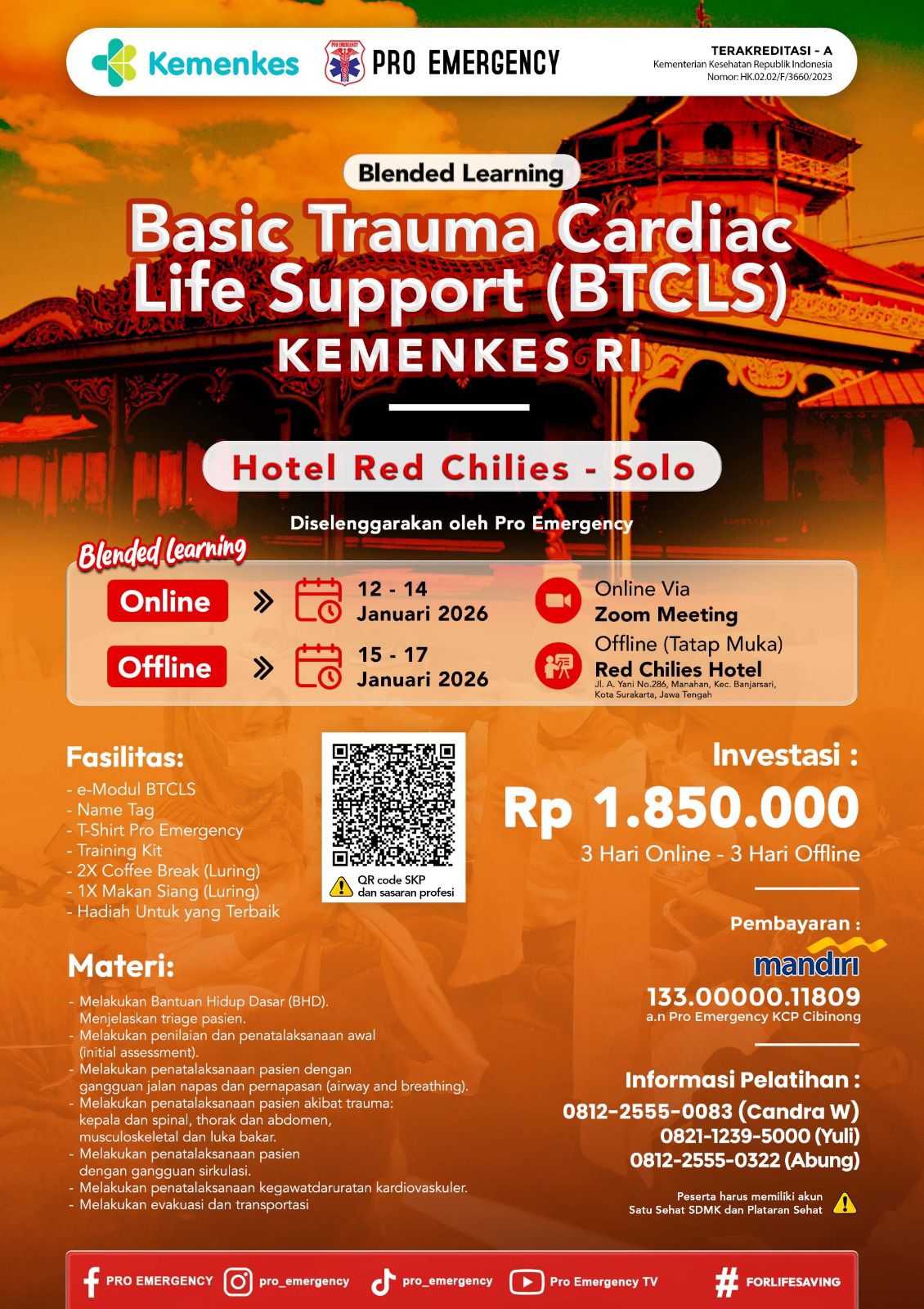 Pelatihan Basic Trauma Cardiac Life Support