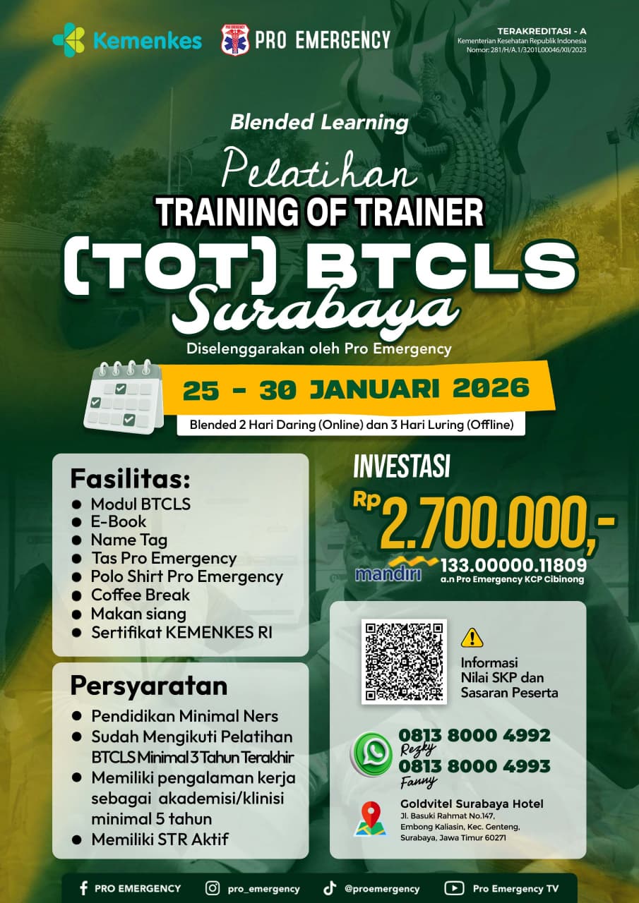 PELATIHAN TOT BTCLS SURABAYA TANGGAL 25-30 JANUARI 2026