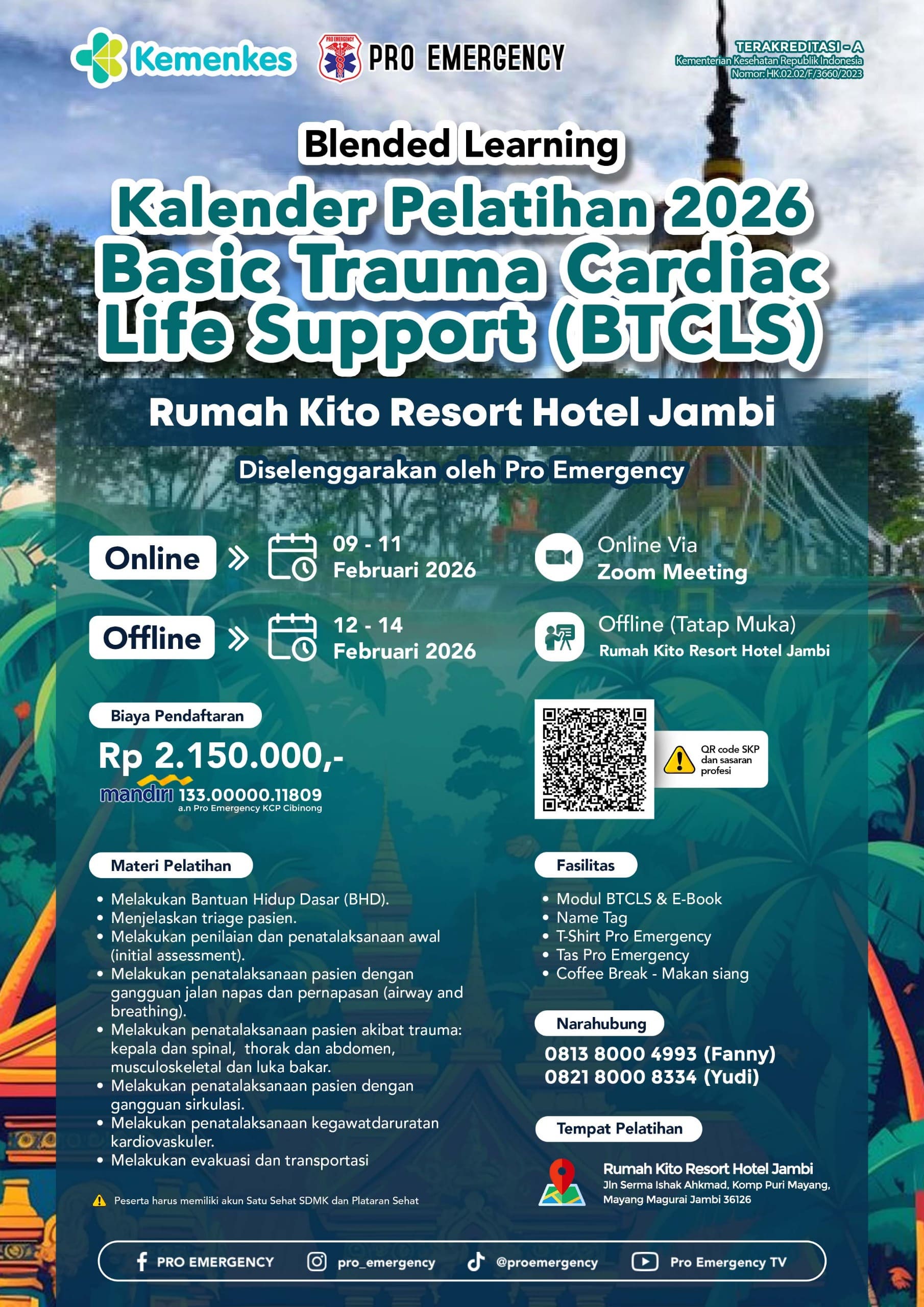 Pelatihan BTCLS JAMBI 9 - 14 Februari 2026 