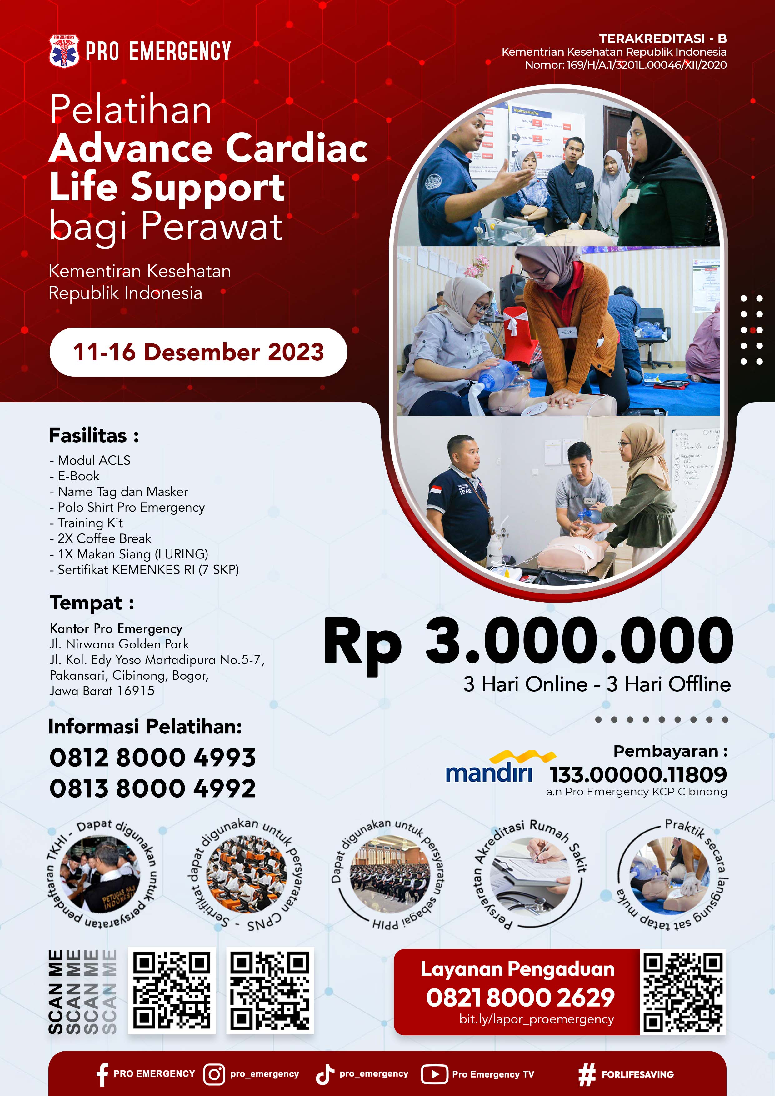 PELATIHAN ADVANCE CARDIAC LIFE SUPPORT (ACLS) BAGI PERAWAT