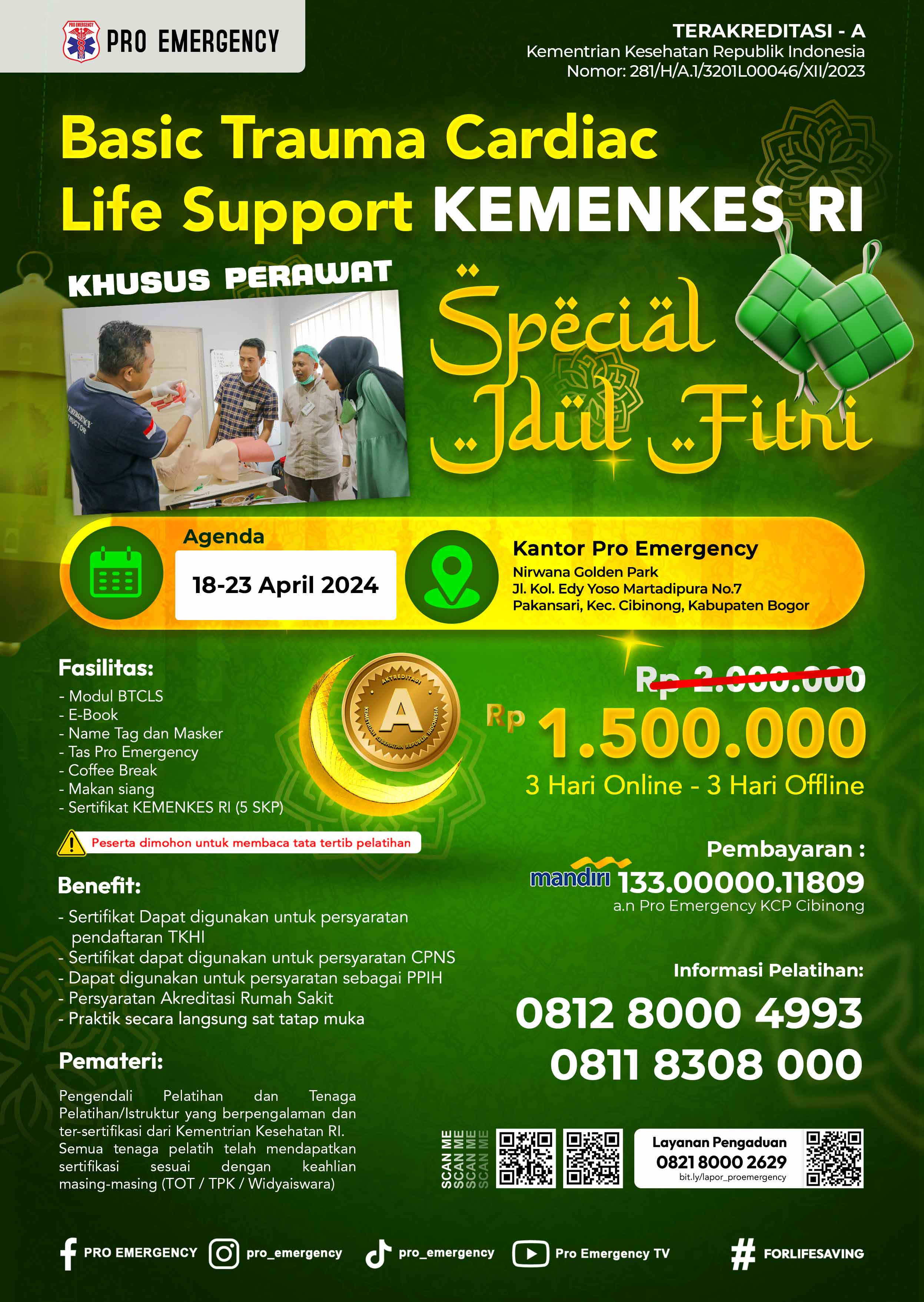 BASIC TRAUMA CARDIOVASCULAR LIFE SUPPORT KEMENKES PROMO APRIL