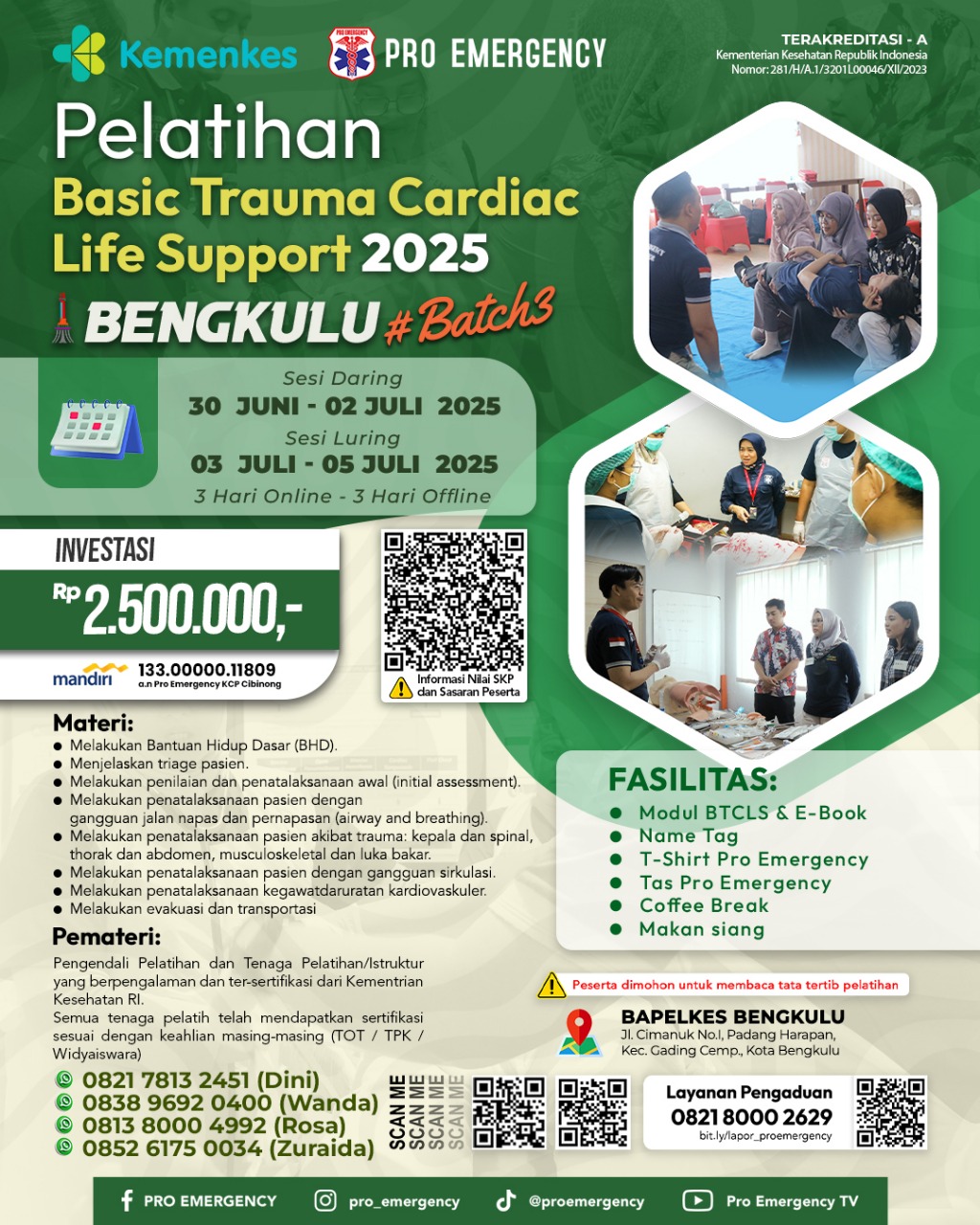 Pelatihan Basic Trauma Cardiac Life Support