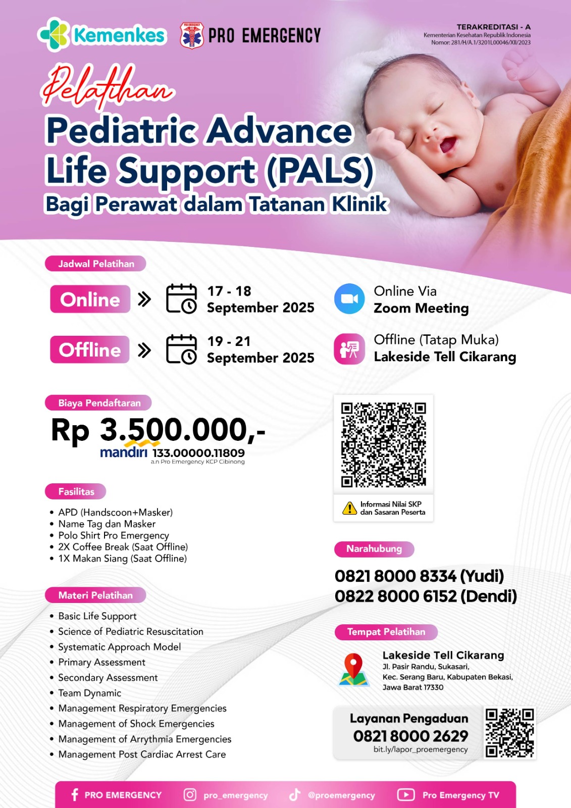 PELATIHAN PEDIATRIC ADVANCED LIFE SUPPORT (PALS)