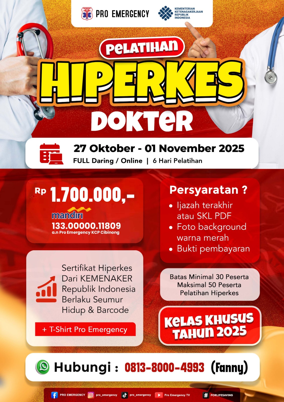 Pelatihan HIPERKES Dokter