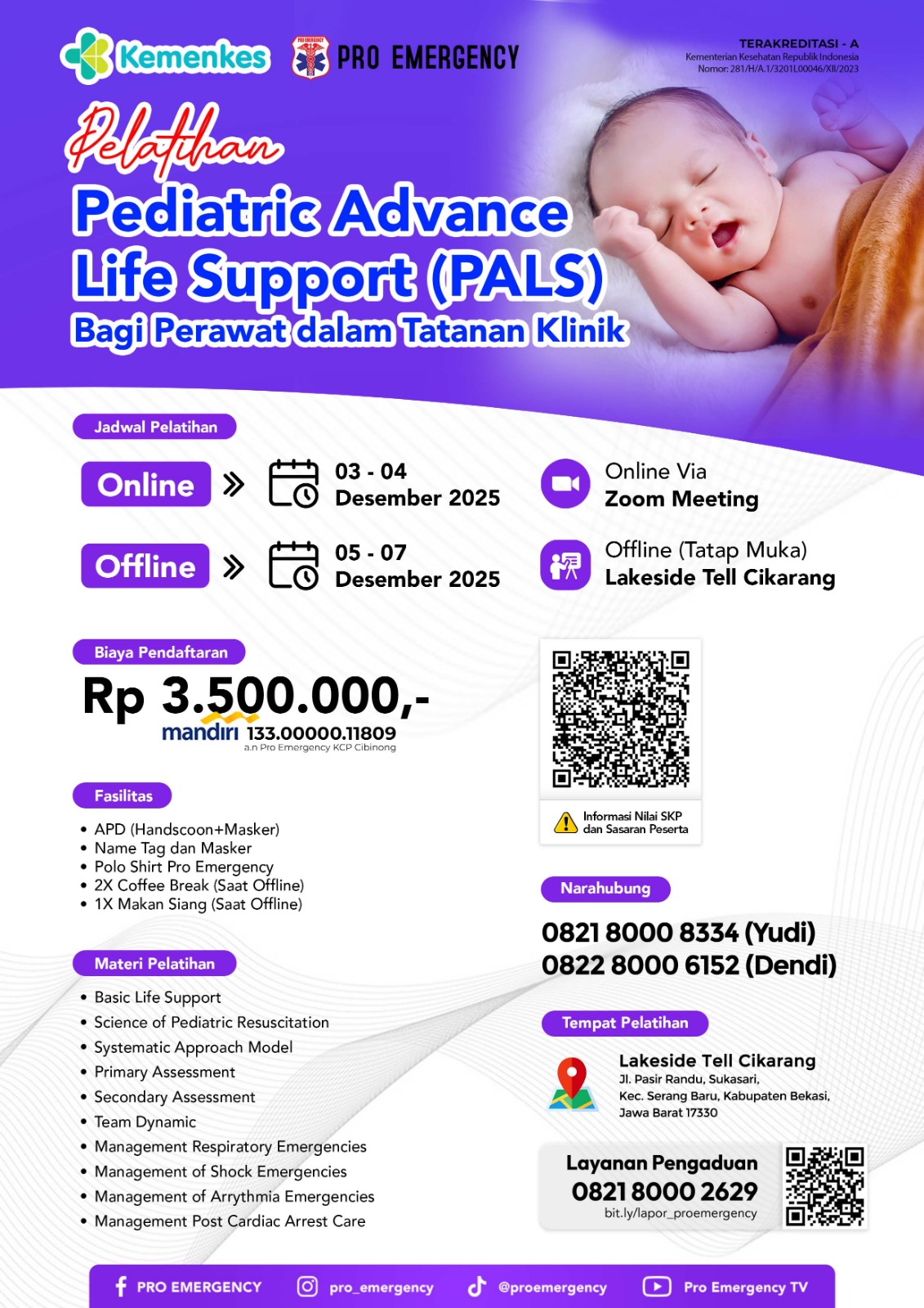 PELATIHAN PEDIATRIC ADVANCED LIFE SUPPORT (PALS)