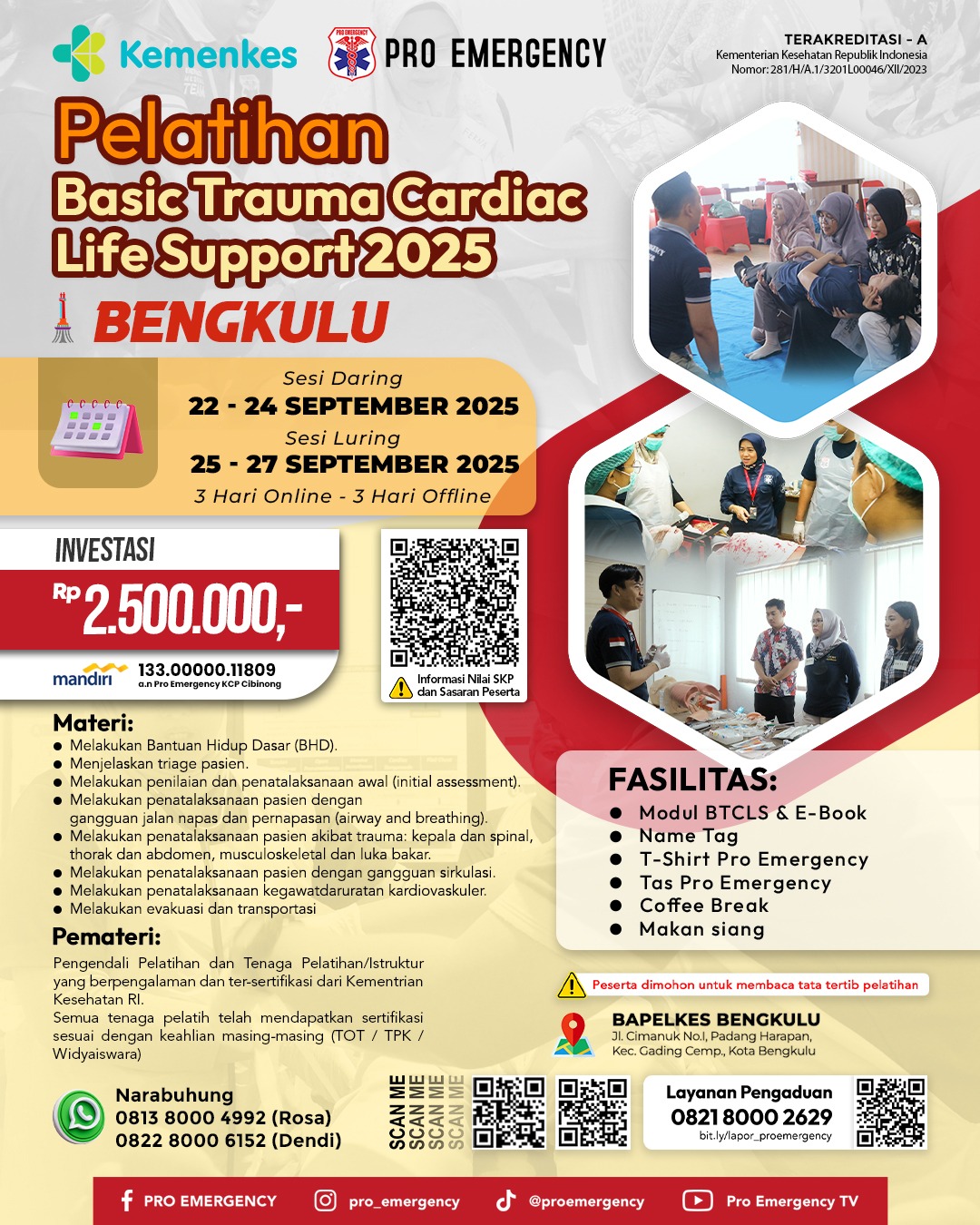 Pelatihan Basic Trauma Cardiac Life Support