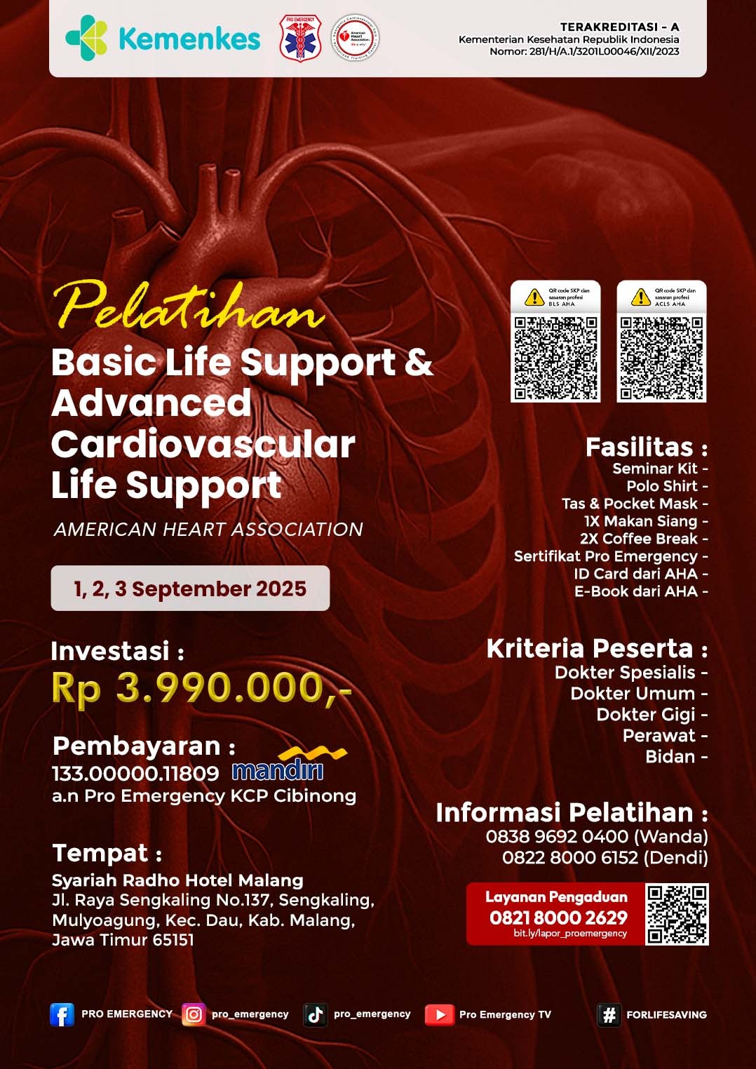 Basic Life Support & Advanced Cardiovascular Life Support (AHA)