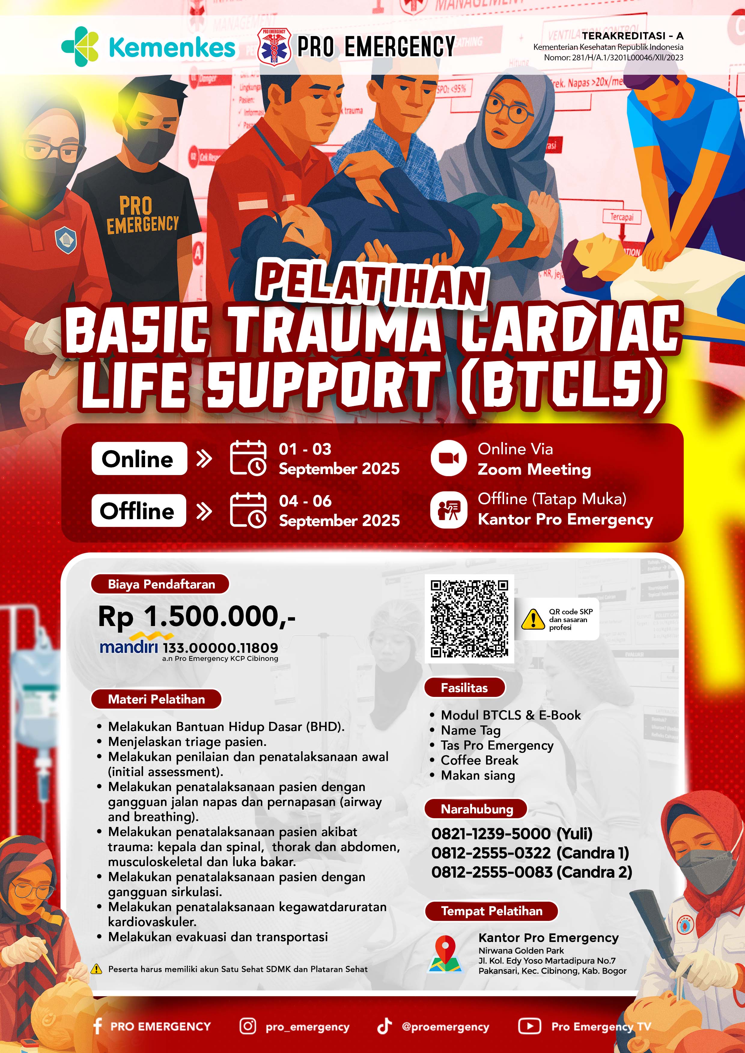 BTCLS PRO EMERGENCY 1-6 SEPTEMBER 2025