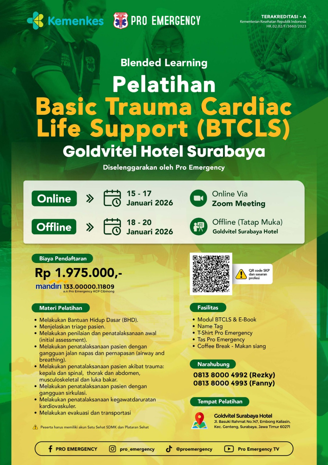 Pelatihan Basic Trauma Cardiac Life Support