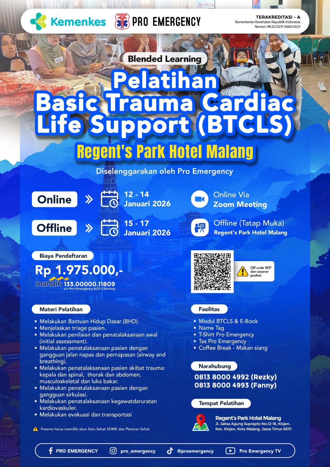 Pelatihan Basic Trauma Cardiac Life Support