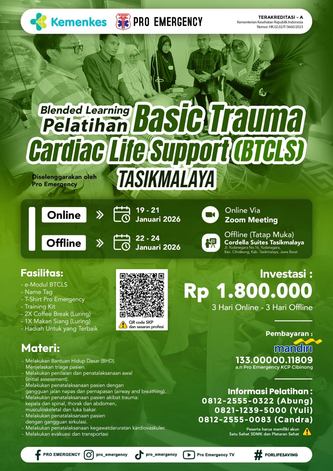 Pelatihan Basic Trauma Cardiac Life Support